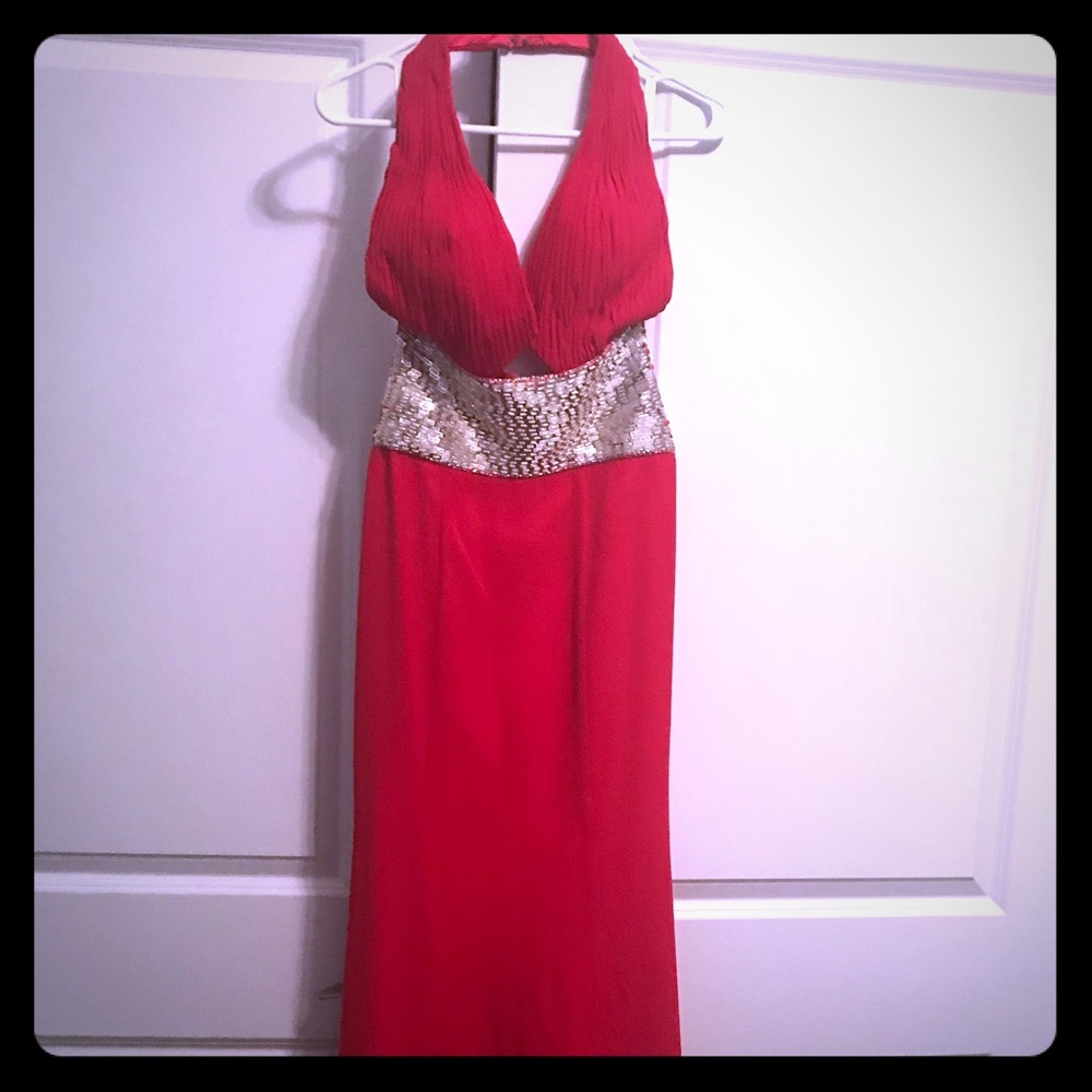 Red formal dress